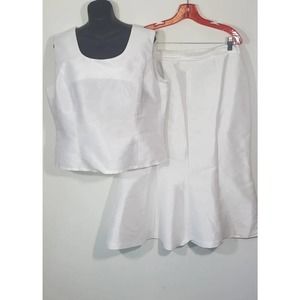 Elizeh Women's 2pc Sleeveless Fit & Flare Mermaid Formal Skirt Set Size 12